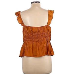 Gold anthropologie sleeveless top sz L
